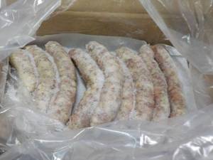 10 lb. Box Frozen Doms Sausages...