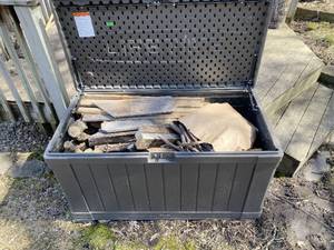 Outdoor Bin with Wood