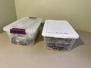 Beading Supply Lot- Black, White, and Gray Czech, Sodalite, and Agate