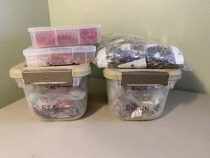 Beading Supply Lot- Red & Brown