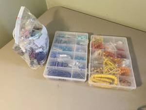 Beading Supply Lot- Yellow, Blue, Pendants, & More