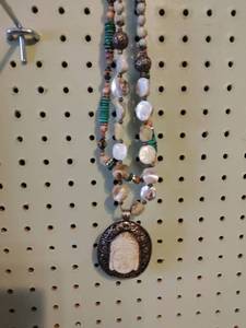 Two Necklaces, Bracelet, & Dragon Charm