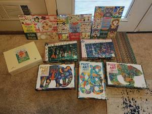 Collection of Puzzles & Sticker Pads