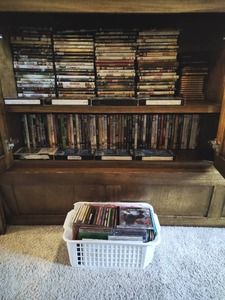 Huge Collection of DVDs, CDs, VHS Tapes, & More