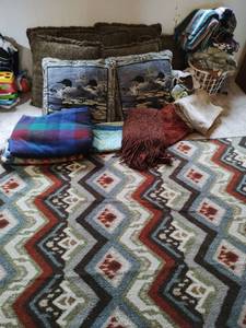 Collection of Throw Blankets & Pillows