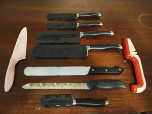 Collection of Knives Including Several by Pampered Chef