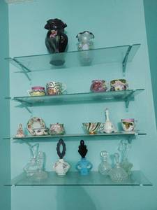 Collection of Perfume Bottles, Vases, and China
