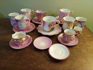 Collection Of Old Pink Lusterware