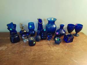 Collection Of Cobalt Glass And More