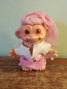 Vintage 1961 Thomas Dam Troll Doll Bank