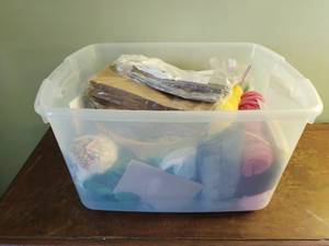 Bin Of Crafting Supplies