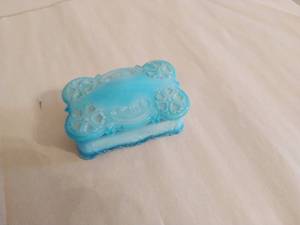 Blue Glass Trinket Box
