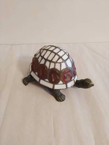 Stained Glass Battery Powered Turtle Lamp