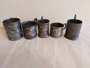 Collection Of Silverplated Cups