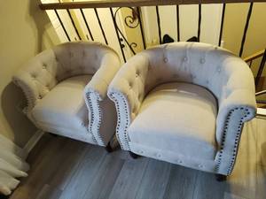 Pair Of Alton Furniture Group Upholstered Sitting Chairs