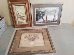 Three Framed Pieces Of Art