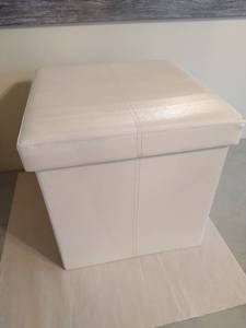 Faux Leather Storage Foot Stool