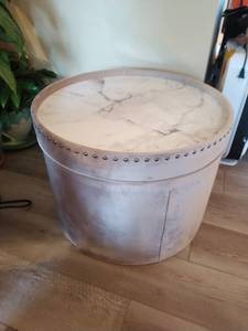 Round Storage Ottoman
