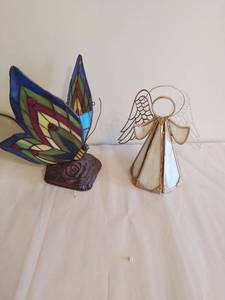 Two Pieces Of Stained Glass Dcor