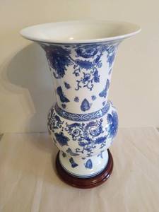 Blue And White Bombay Vase