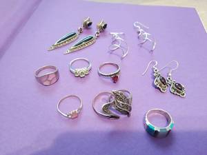 Collection of Sterling Silver Rings & Earrings