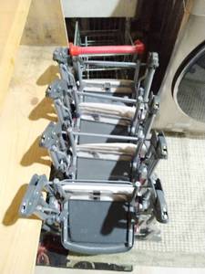 Four Cosco Highchairs & Childs Grocery Cart