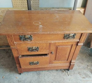 Old Commode Washstand Cabinet