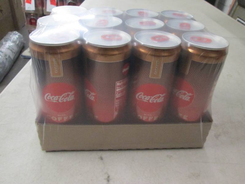 lot 248 image: case of 12 coke cola with coffee ca...