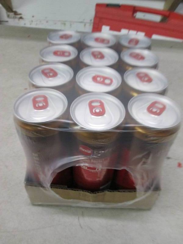 lot 249 image: case of 12 coke cola with coffee ca...
