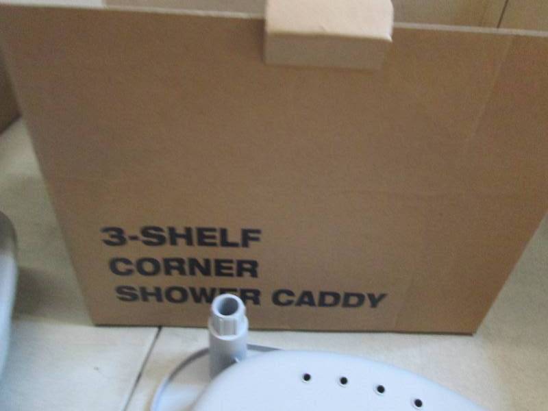 lot 8 image: 3-shelf shower corner caddy ...
