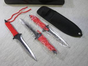 (CNTR) 3pc 7 12 Throwing Knives w...