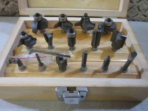 (BSB) Router Bit Set in Wood Box...