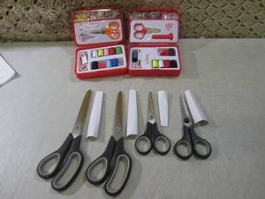 (BSB) 2 Sewig Kits and 4 Scissors...