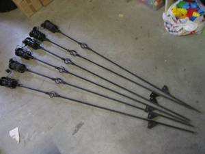 (EW2) Set of 6 Metal Yard Torches A...