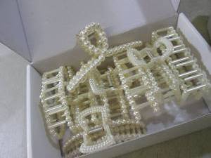 (CS) 24 Pearl Hair Clips 3 Boxes of...