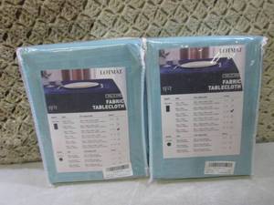 (F-0) 2 Fabric Tablecloths Oblong 6...