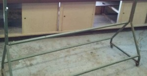 lot 95 image: Metal Rolling Display Rack, 6 ft. W x 62 in. H