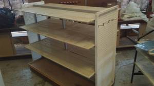 lot 116 image: Metal Rolling Display Shelf, 62 in. W x 52 in. H