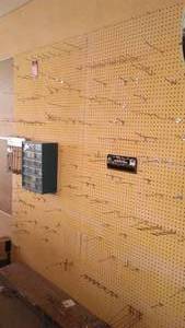 lot 170 image: Peg Board, 4 x 8 ft. (2) with hooks and contents