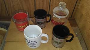 lot 188 image: New Old Stock Vintage Automotive Mugs (5)