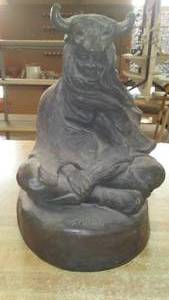lot 196 image: Western J. Largo Sculpture Native Man Collectable Piece. Very heavy
