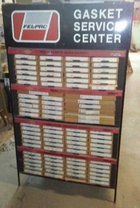 lot 277 image: Fel-Pro Gasket Display with Contents. 18x64x36