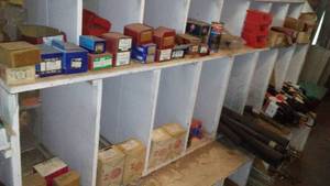 lot 274 image: Contents of Cubbies. Bolts, Hoses, Belts