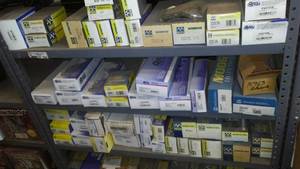 lot 292 image: (3) Shelves Tie Rods & More