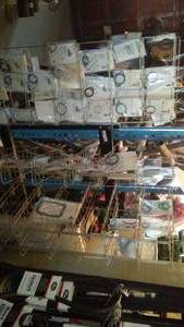 lot 348 image: 4 Hanging Display Racks w Contents.