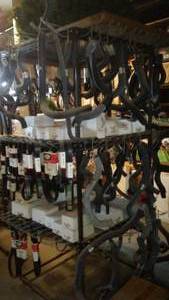 lot 358 image: 3 Tier Rolling Hose Display with Contents. 42 in. W x 91 in. T