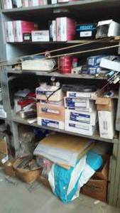 lot 433 image: (3) Shelves Brake Rotors, Shoes, LED Lights