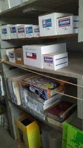 lot 442 image: (4) Shelves Brake Parts, Water Pumps, Clutch kits.