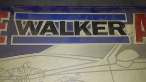 lot 473 image: Vintage Walker Shop Sign, 2 ft. x 31 in. Loc Bin101
