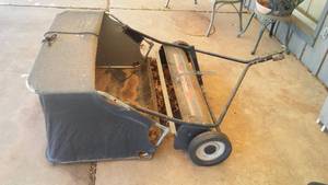 lot 607 image: Ranch King Lawn Sweeper, Pull Behind.